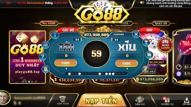 Go88 tài xỉu – Điểm đến cá cược tài xỉu không thể không biết