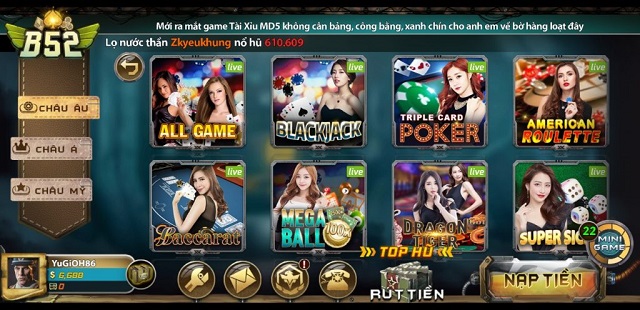 Kho game đồ sộ, mới lạ